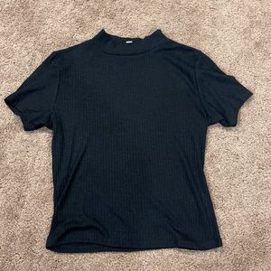 black mock neck